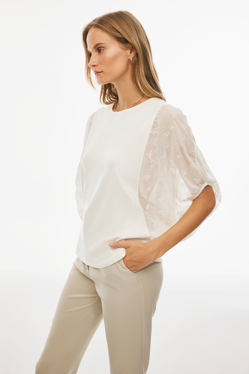 Illas Triko Bluzë Offwhite 0762