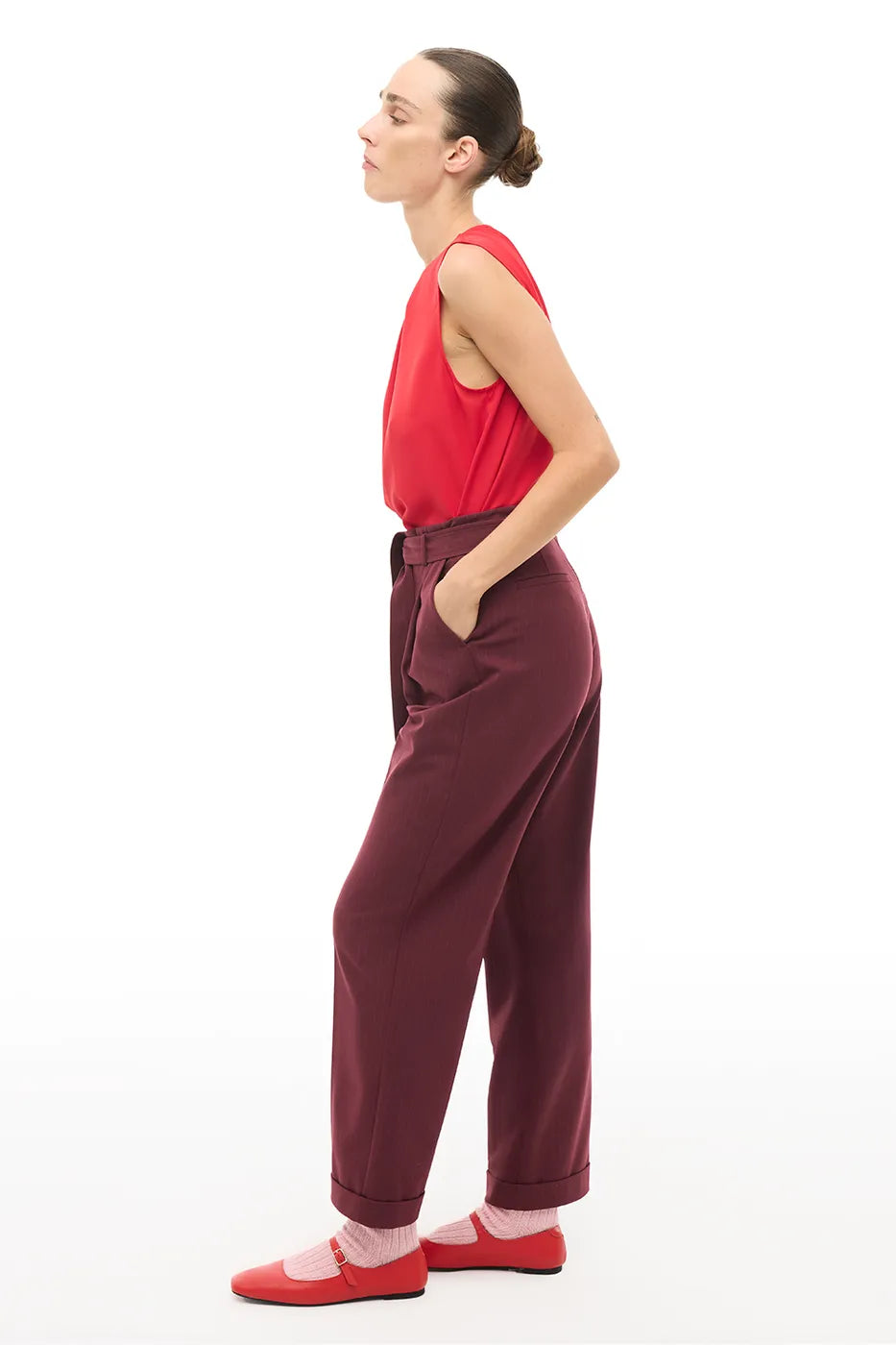 Piar Pantallona Burgundy 2034