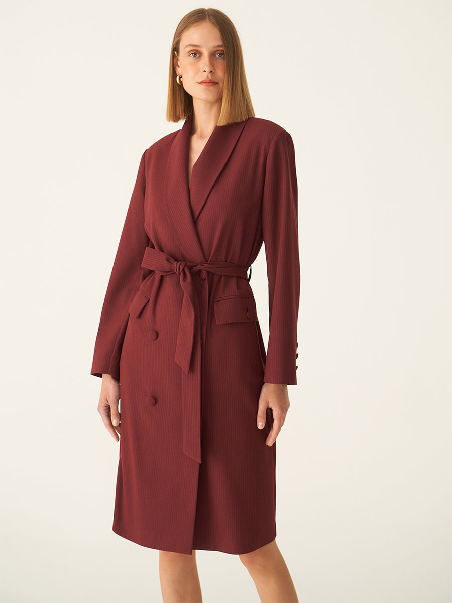 DelvIn Fustan Mantil Burgundy 2928