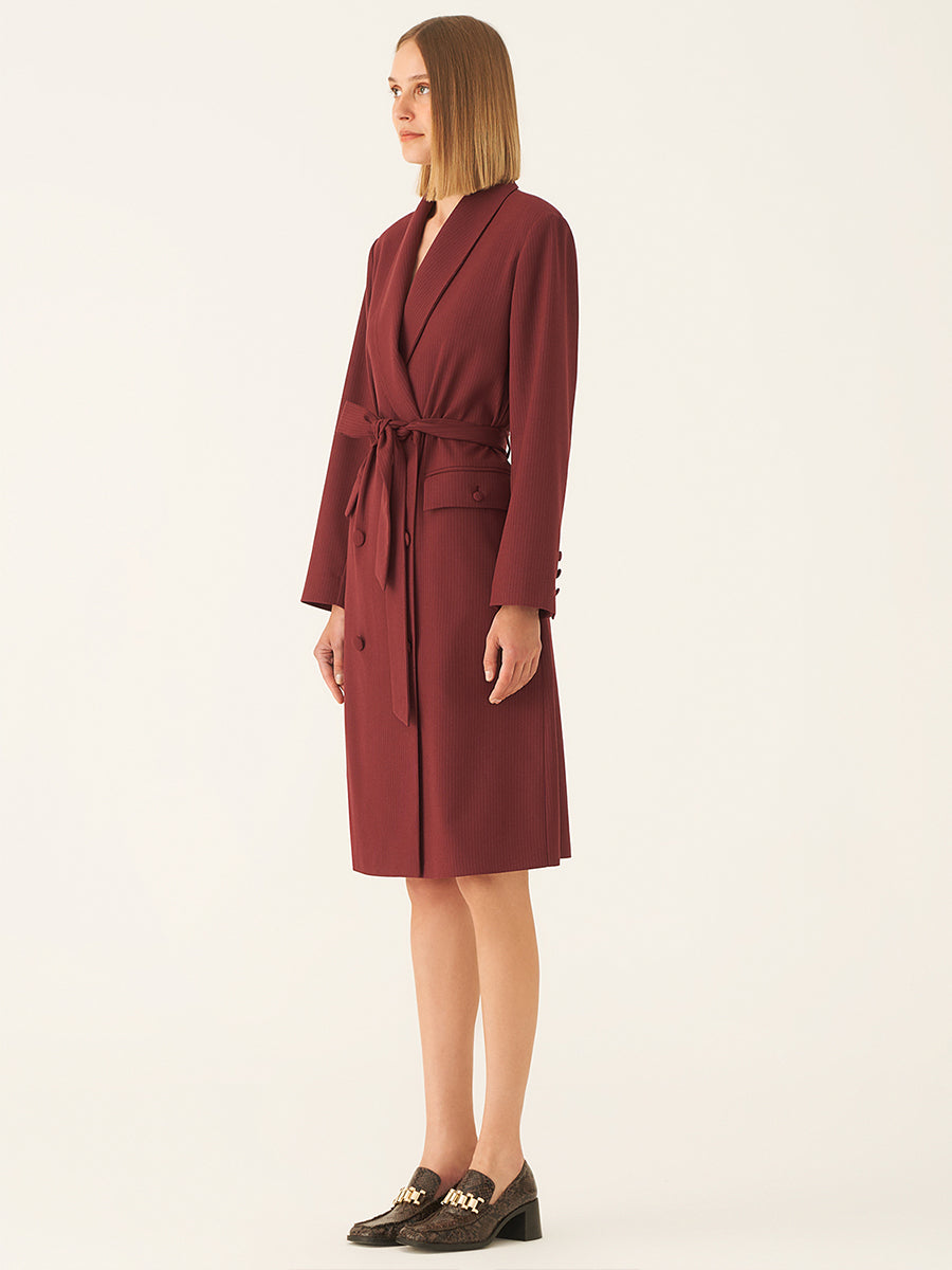 DelvIn Fustan Mantil Burgundy 2928