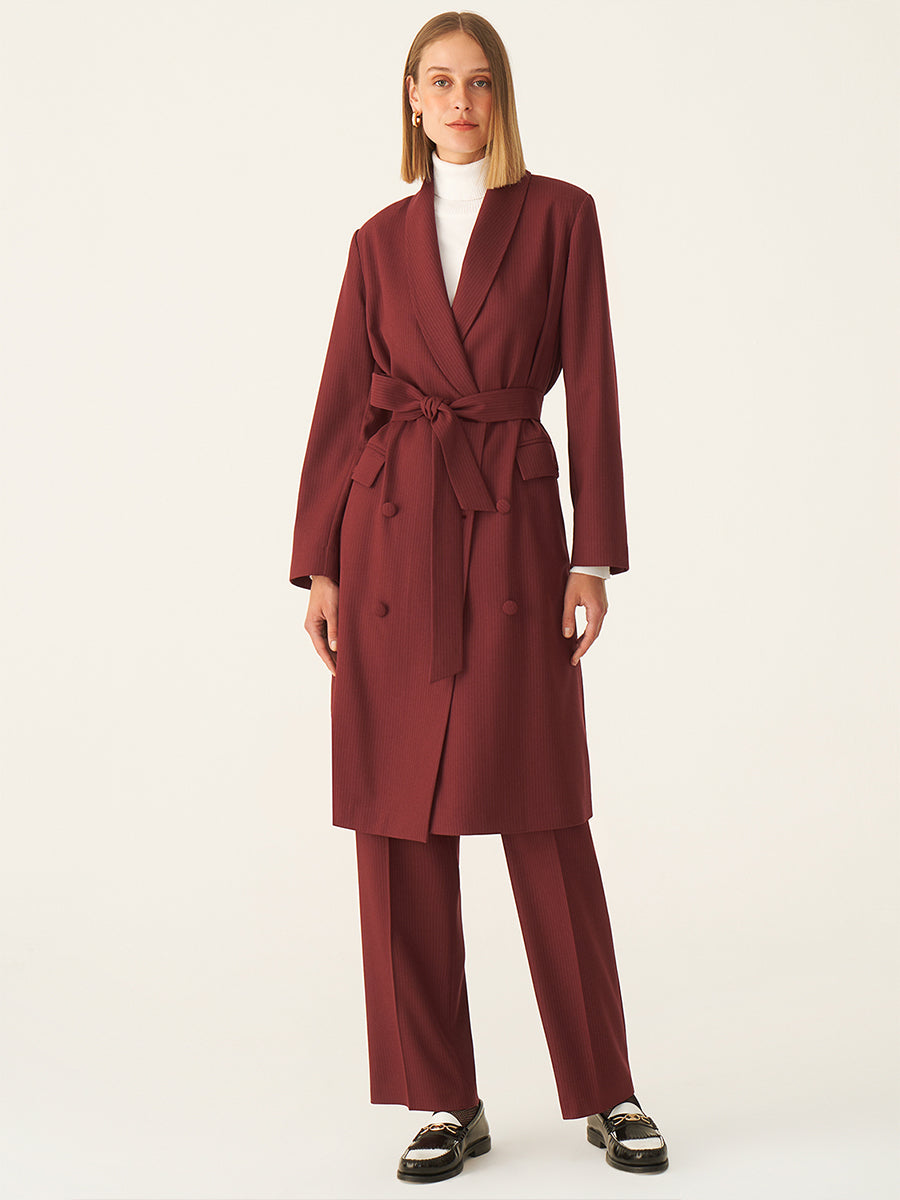 DelvIn Fustan Mantil Burgundy 2928
