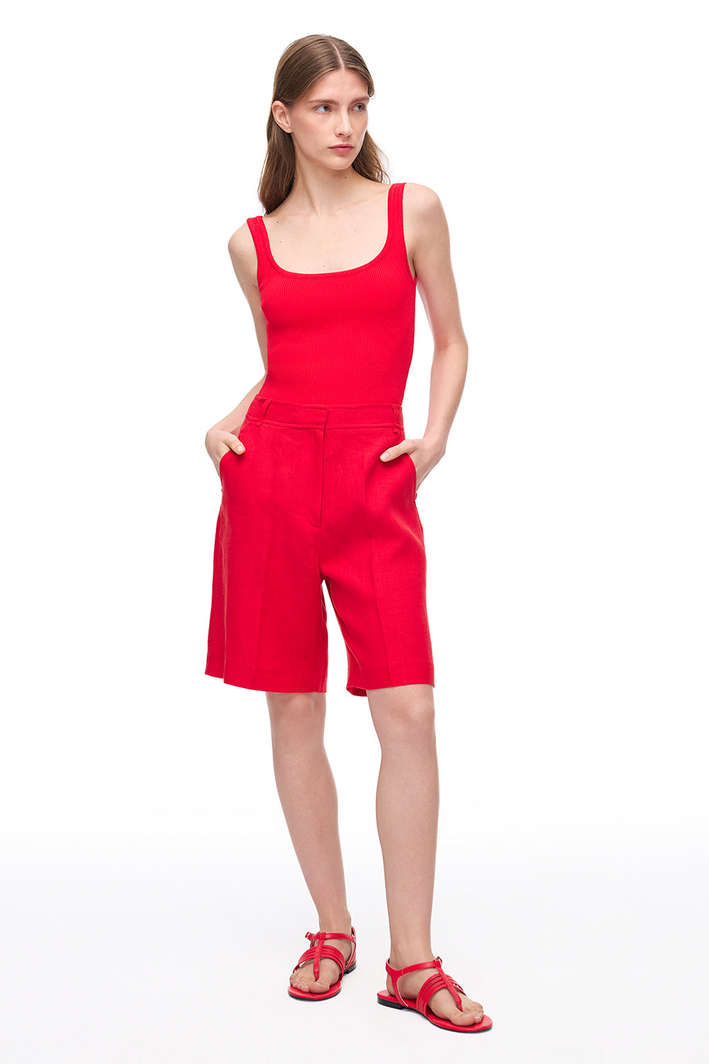 Holas Pantallona Të Shkurta Të Kuqe 0304