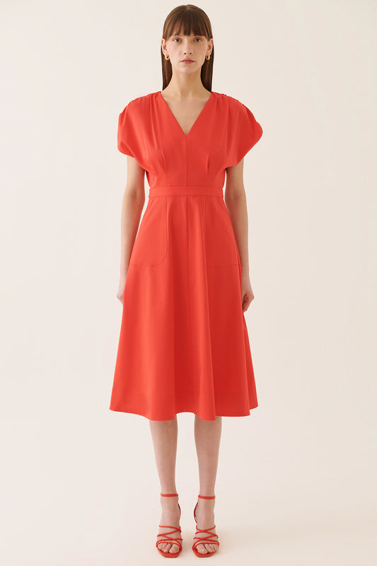 Елинса црвен фустан 3078