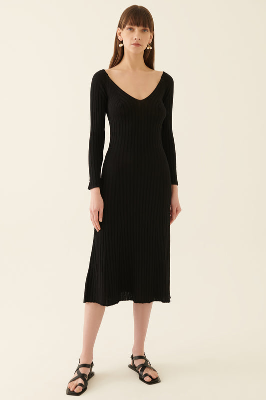 Периас џемпер хаљина црна 0121
