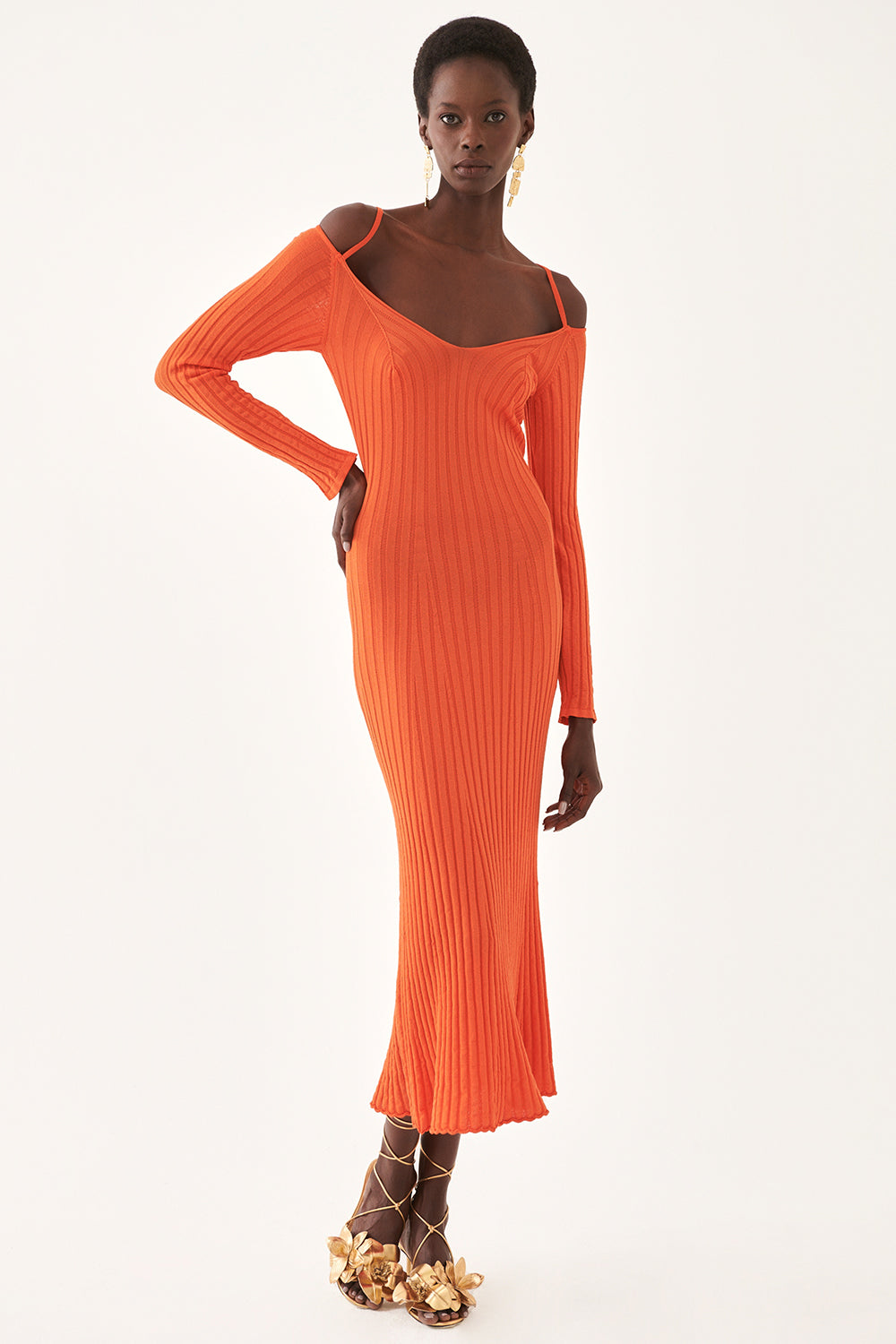 Периас џемпер фустан портокал 0121
