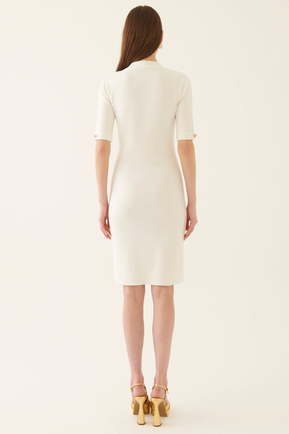 Илас бел џемпер фустан 0123
